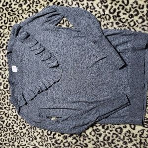 A New Day Ruffle Long Sleeve Sweater